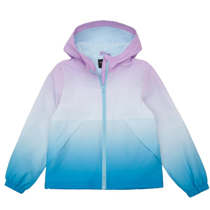 Rokka&Rolla Girls' Fleece Lined Windbreaker Ripstop Water-Resistant Transitional Jacket - Blue Coats & Jackets Rokka&Rolla