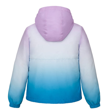 Rokka&Rolla Girls' Fleece Lined Windbreaker Ripstop Water-Resistant Transitional Jacket - Blue Coats & Jackets Rokka&Rolla