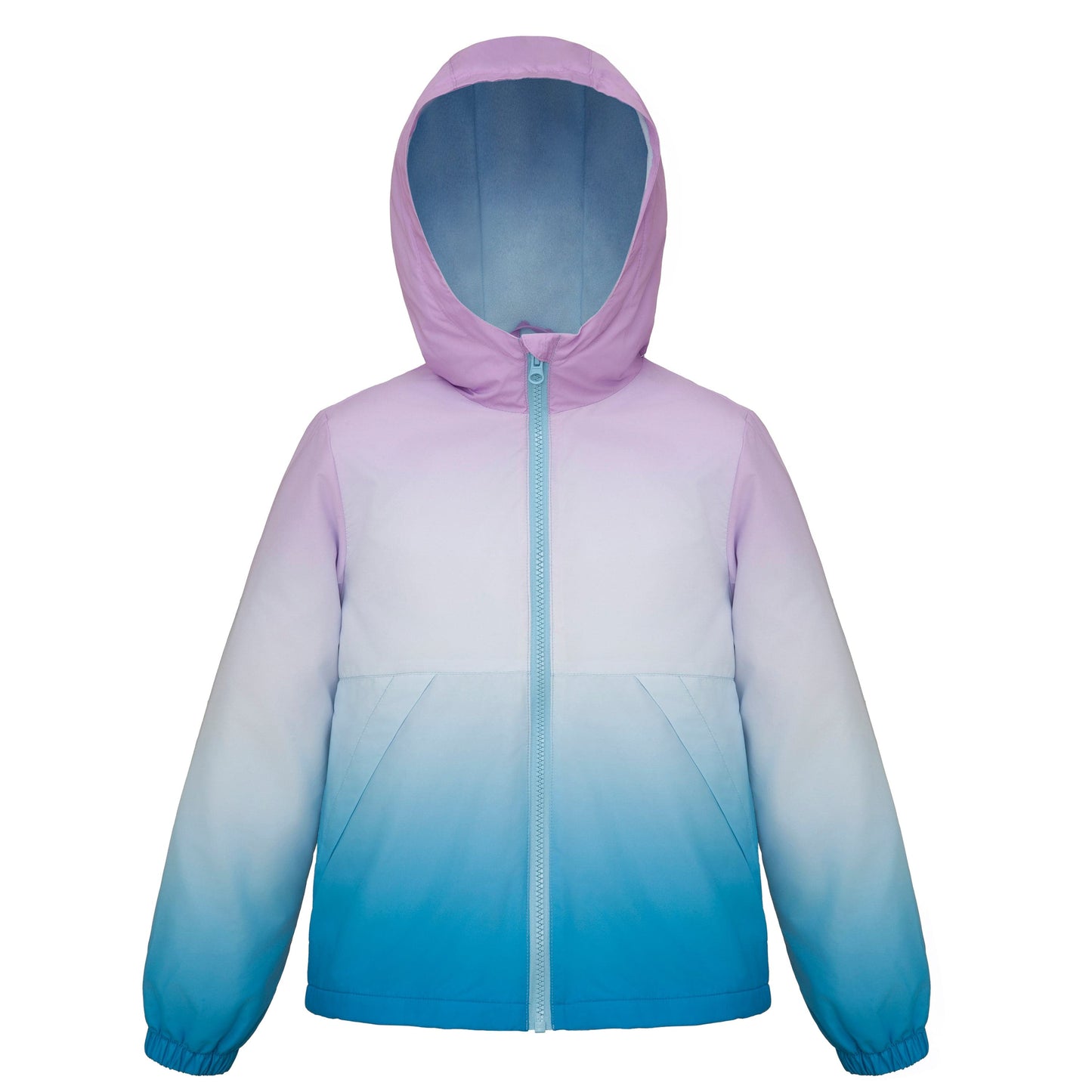 Rokka&Rolla Girls' Fleece Lined Windbreaker Ripstop Water-Resistant Transitional Jacket - Blue Coats & Jackets XS Rokka&Rolla