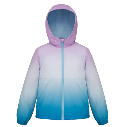 Rokka&Rolla Girls' Fleece Lined Windbreaker Ripstop Water-Resistant Transitional Jacket - Blue Coats & Jackets XS Rokka&Rolla