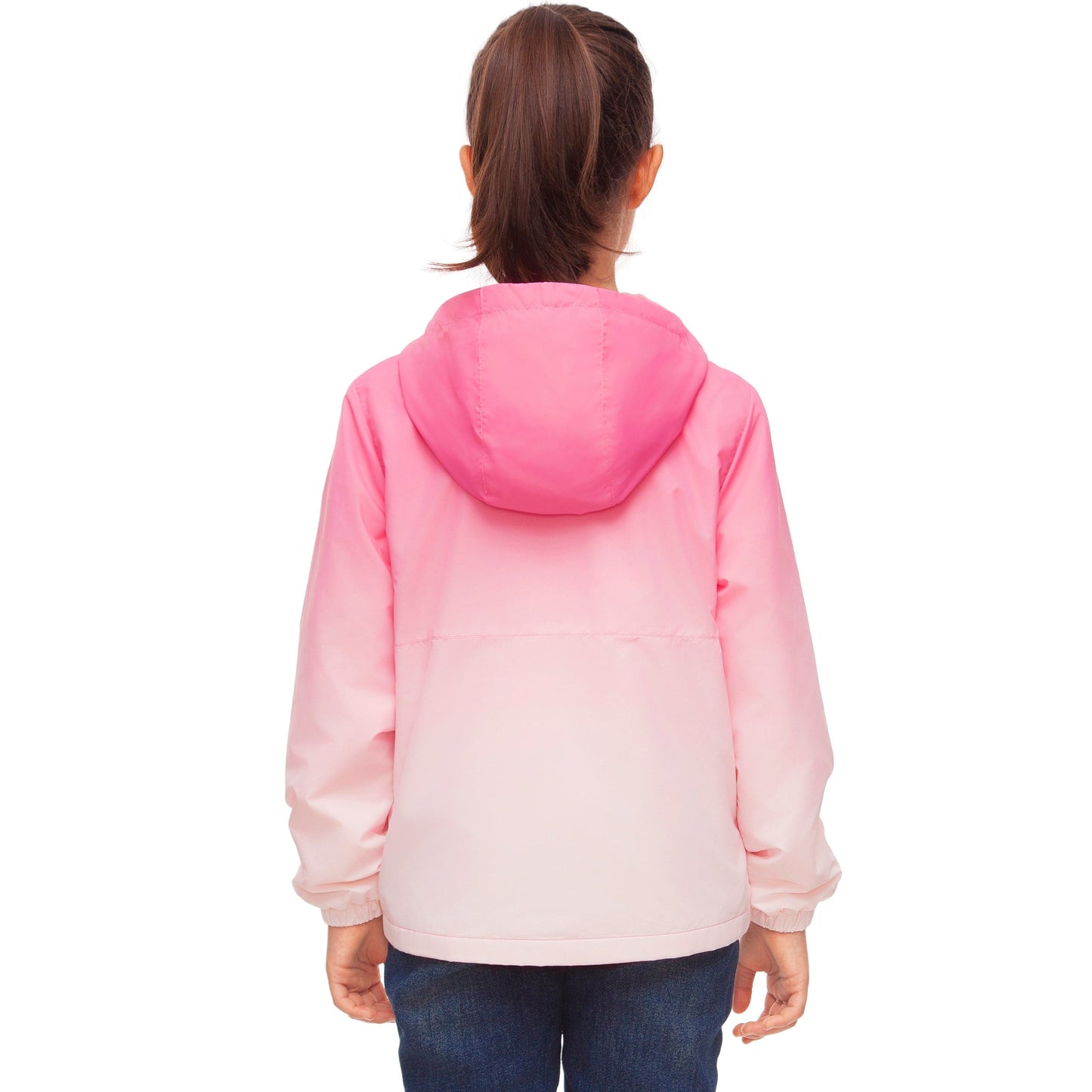 Rokka&Rolla Girls' Fleece Lined Windbreaker Ripstop Water-Resistant Transitional Jacket - Pink Coats & Jackets Rokka&Rolla