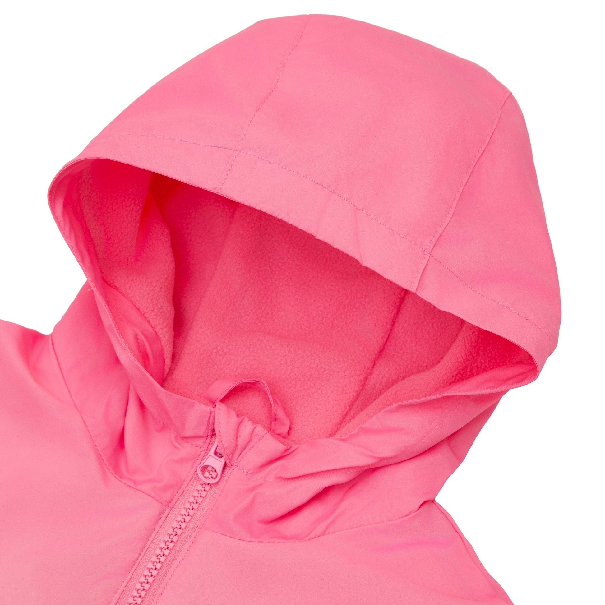 Rokka&Rolla Girls' Fleece Lined Windbreaker Ripstop Water-Resistant Transitional Jacket - Pink Coats & Jackets Rokka&Rolla