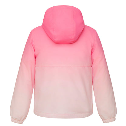 Rokka&Rolla Girls' Fleece Lined Windbreaker Ripstop Water-Resistant Transitional Jacket - Pink Coats & Jackets Rokka&Rolla