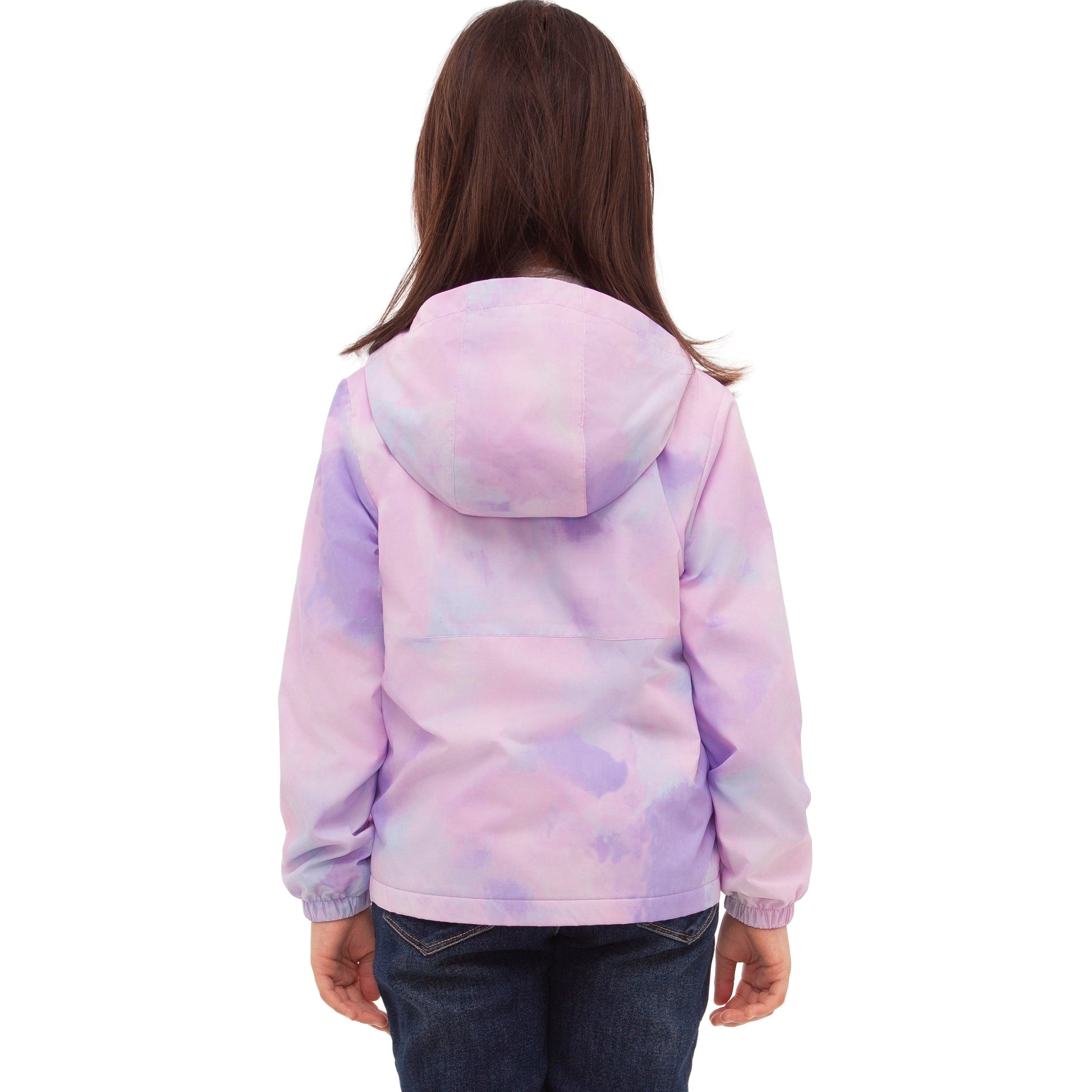 Rokka&Rolla Girls' Fleece Lined Windbreaker Ripstop Water-Resistant Transitional Jacket - Purple Coats & Jackets Rokka&Rolla