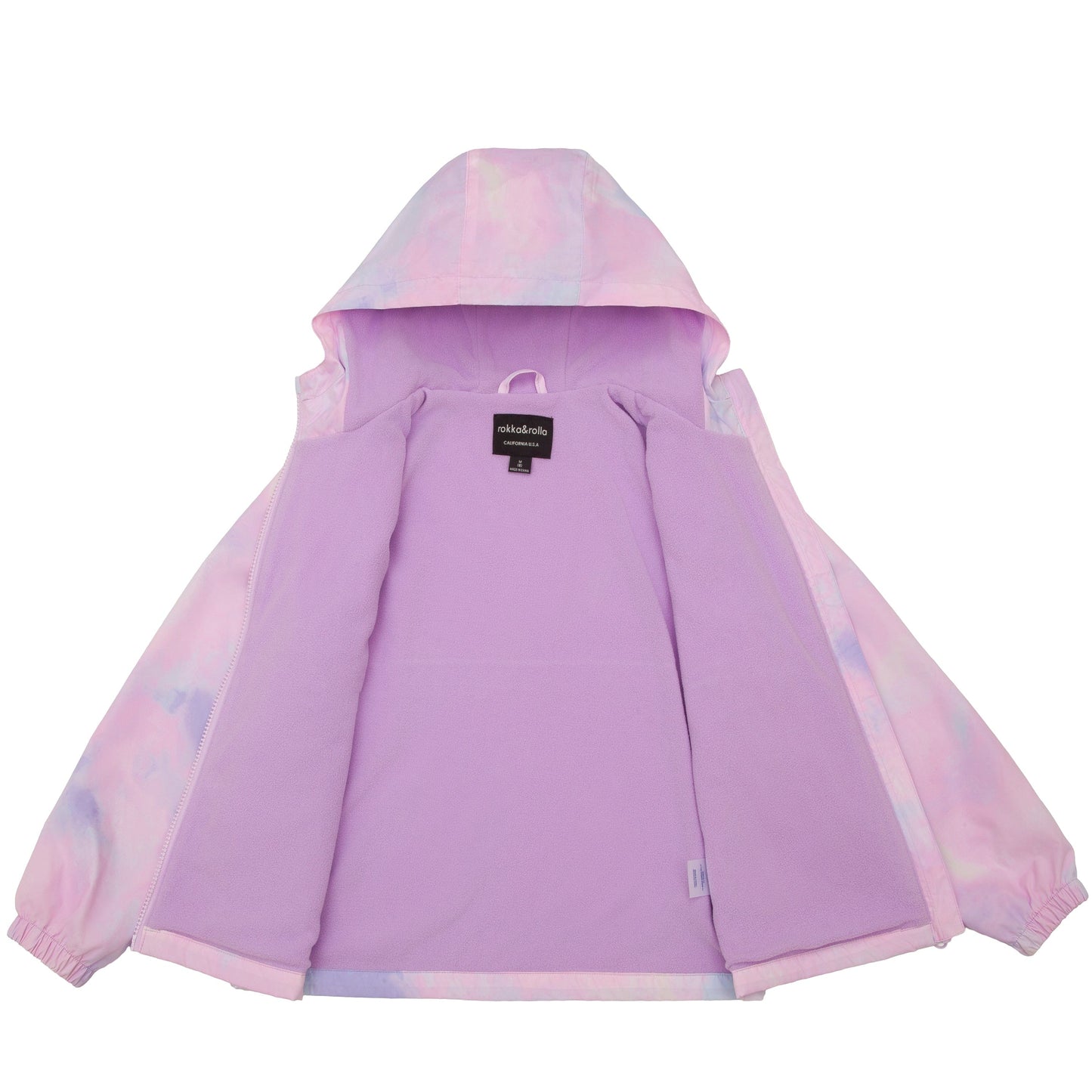 Rokka&Rolla Girls' Fleece Lined Windbreaker Ripstop Water-Resistant Transitional Jacket - Purple Coats & Jackets Rokka&Rolla