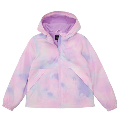 Rokka&Rolla Girls' Fleece Lined Windbreaker Ripstop Water-Resistant Transitional Jacket - Purple Coats & Jackets Rokka&Rolla