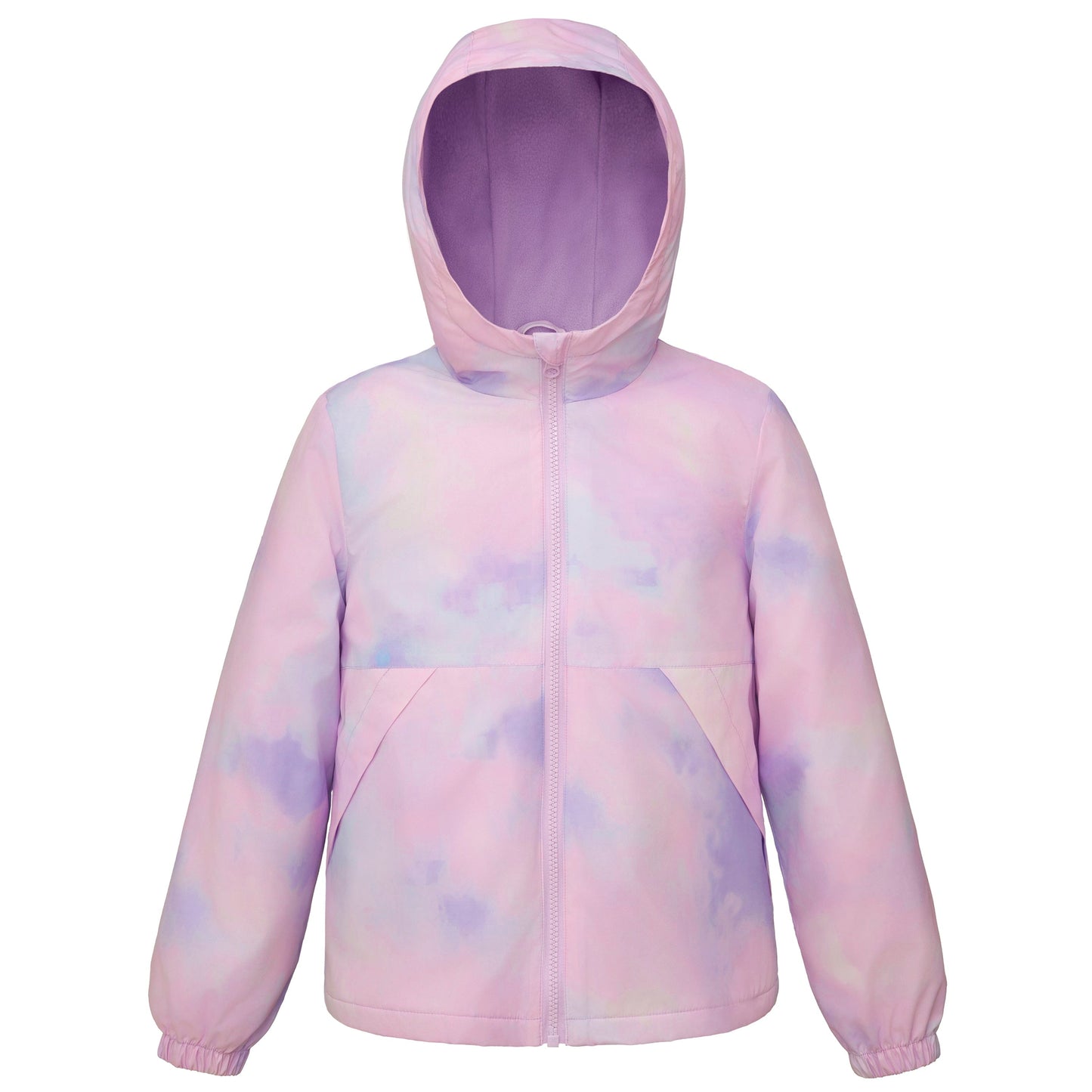 Rokka&Rolla Girls' Fleece Lined Windbreaker Ripstop Water-Resistant Transitional Jacket - Purple Coats & Jackets XS Rokka&Rolla