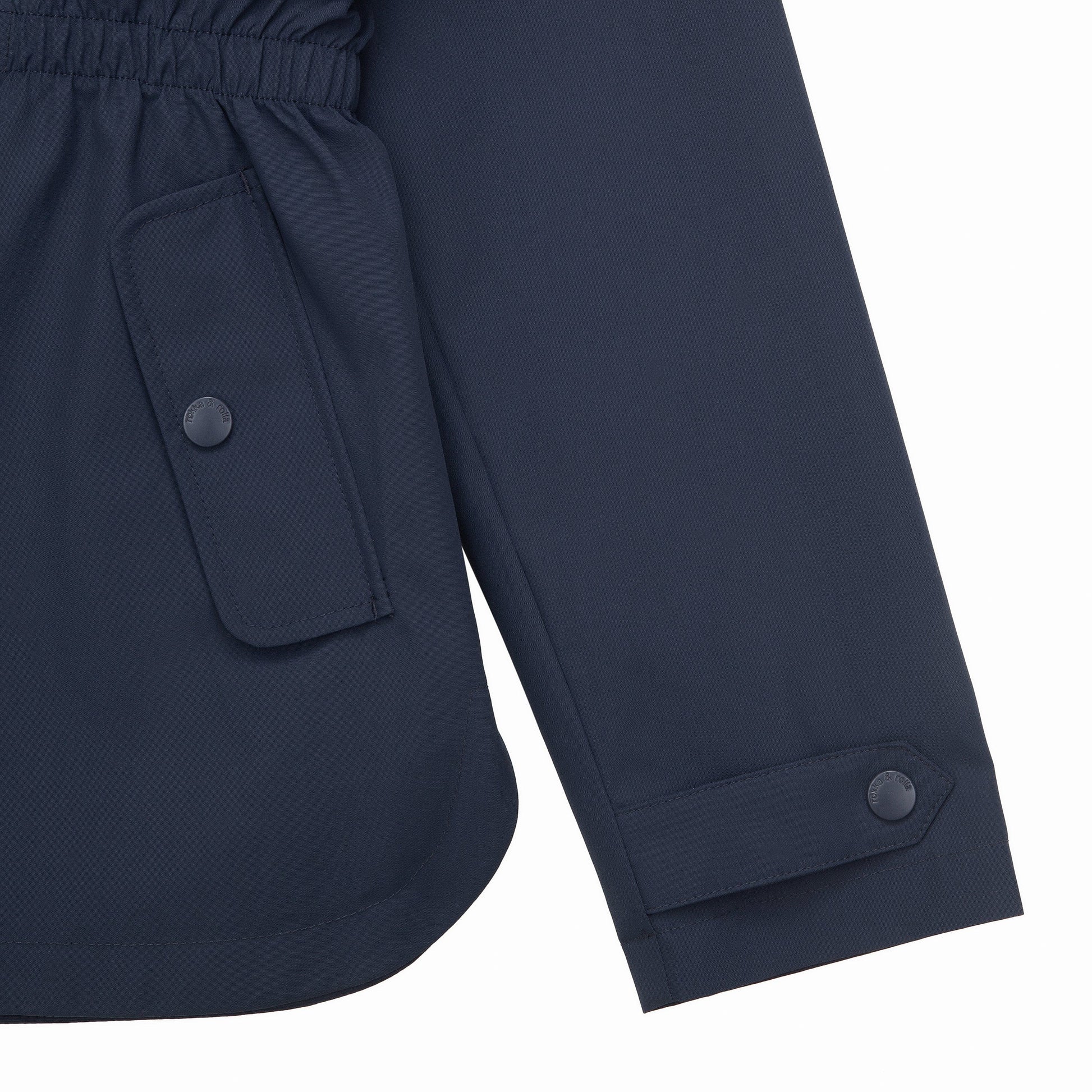 Rokka&Rolla Girls' Water Resistant Lightweight Windbreaker Hooded Transitional Jacket - Navy Coats & Jackets Rokka&Rolla