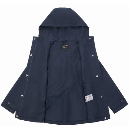 Rokka&Rolla Girls' Water Resistant Lightweight Windbreaker Hooded Transitional Jacket - Navy Coats & Jackets Rokka&Rolla