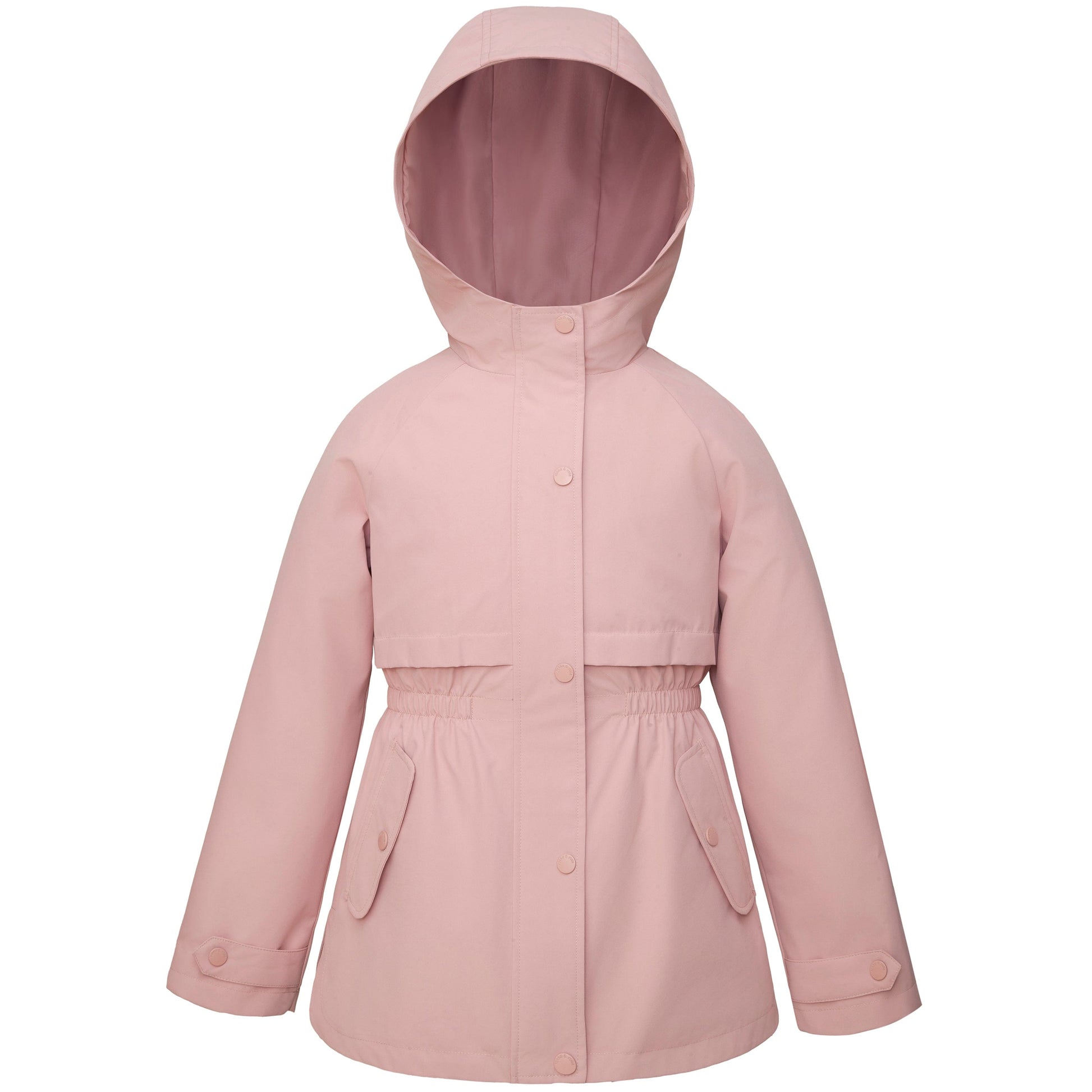Rokka&Rolla Girls' Water Resistant Lightweight Windbreaker Hooded Transitional Jacket - Pink Coats & Jackets XS Rokka&Rolla