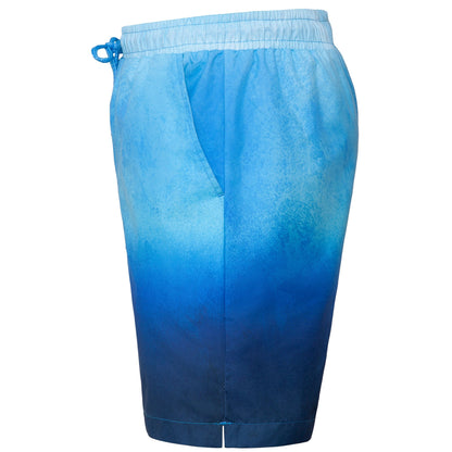 Rokka&Rolla Men's Quick Dry Swim Trunks with Compression Liner 7" Bathing Suit Tie-Dye Board Shorts - Blue Wash Rokka&Rolla