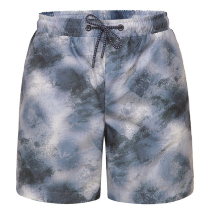 Rokka&Rolla Men's Quick Dry Swim Trunks with Compression Liner 7" Bathing Suit Tie-Dye Board Shorts - Grey Wash Rokka&Rolla