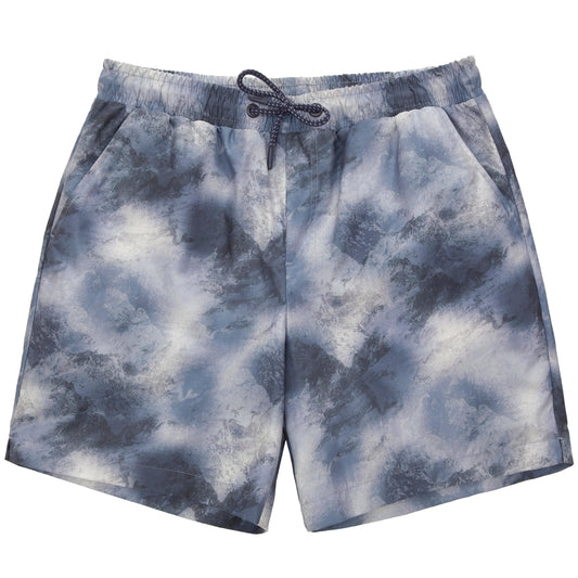 Rokka&Rolla Men's Quick Dry Swim Trunks with Compression Liner 7" Bathing Suit Tie-Dye Board Shorts - Grey Wash S Rokka&Rolla
