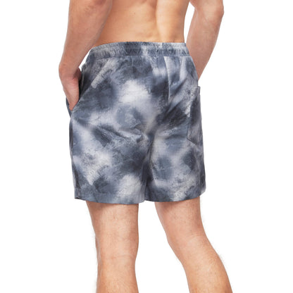 Rokka&Rolla Men's Quick Dry Swim Trunks with Compression Liner 7" Bathing Suit Tie-Dye Board Shorts - Grey Wash Swimwear Rokka&Rolla