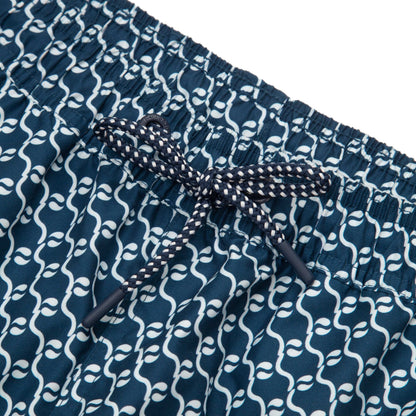 Rokka&Rolla Men's Swim Trunks with Compression Liner 7" Bathing Suit Quick Dry Board Shorts - Navy Print Rokka&Rolla