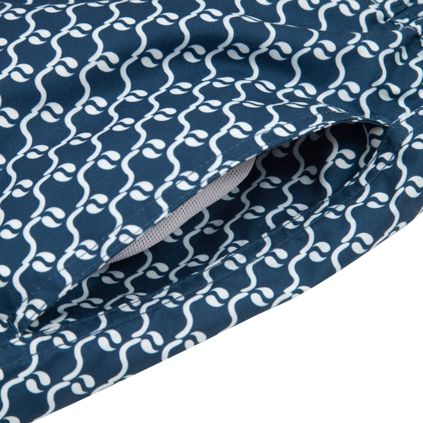 Rokka&Rolla Men's Swim Trunks with Compression Liner 7" Bathing Suit Quick Dry Board Shorts - Navy Print Rokka&Rolla