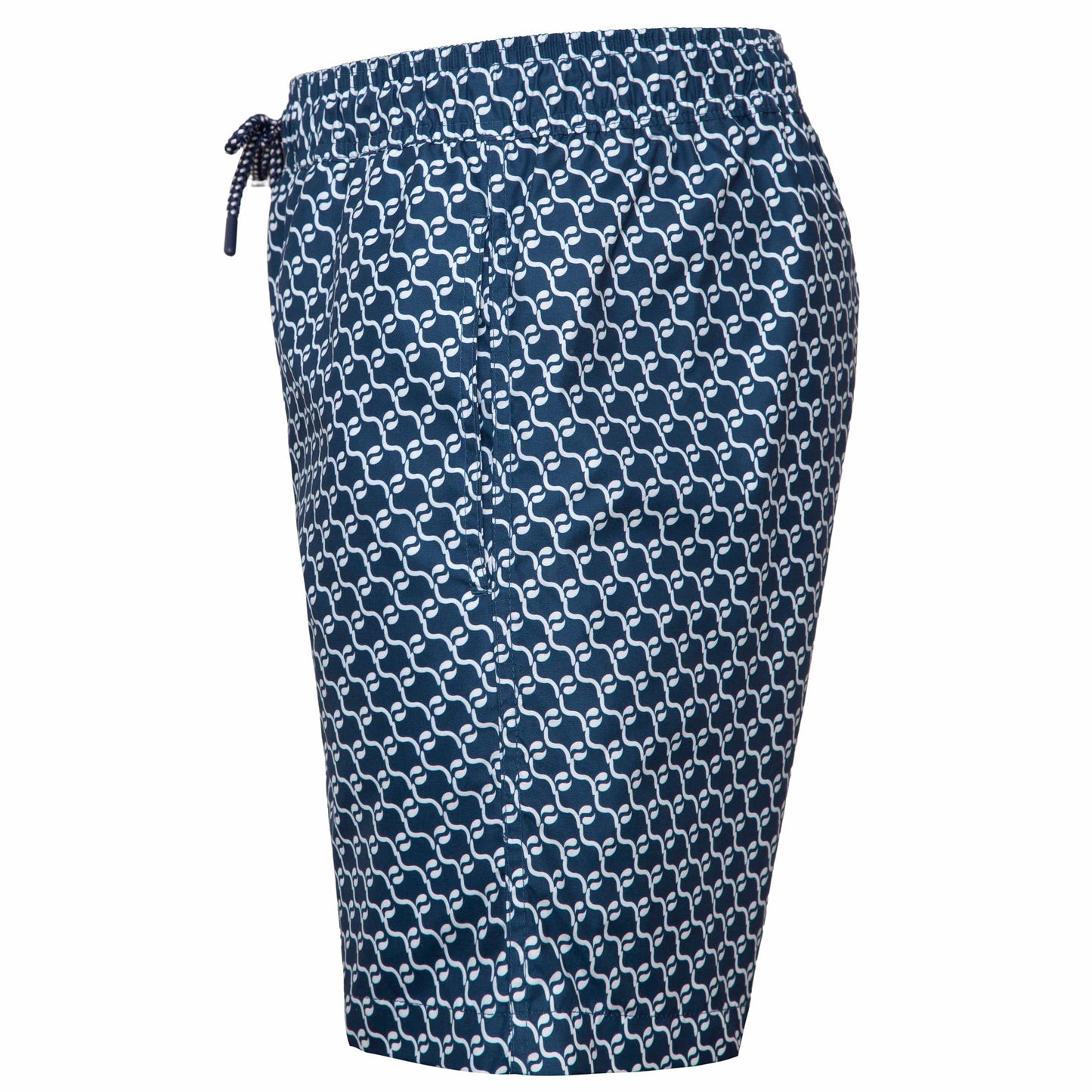 Rokka&Rolla Men's Swim Trunks with Compression Liner 7" Bathing Suit Quick Dry Board Shorts - Navy Print Rokka&Rolla