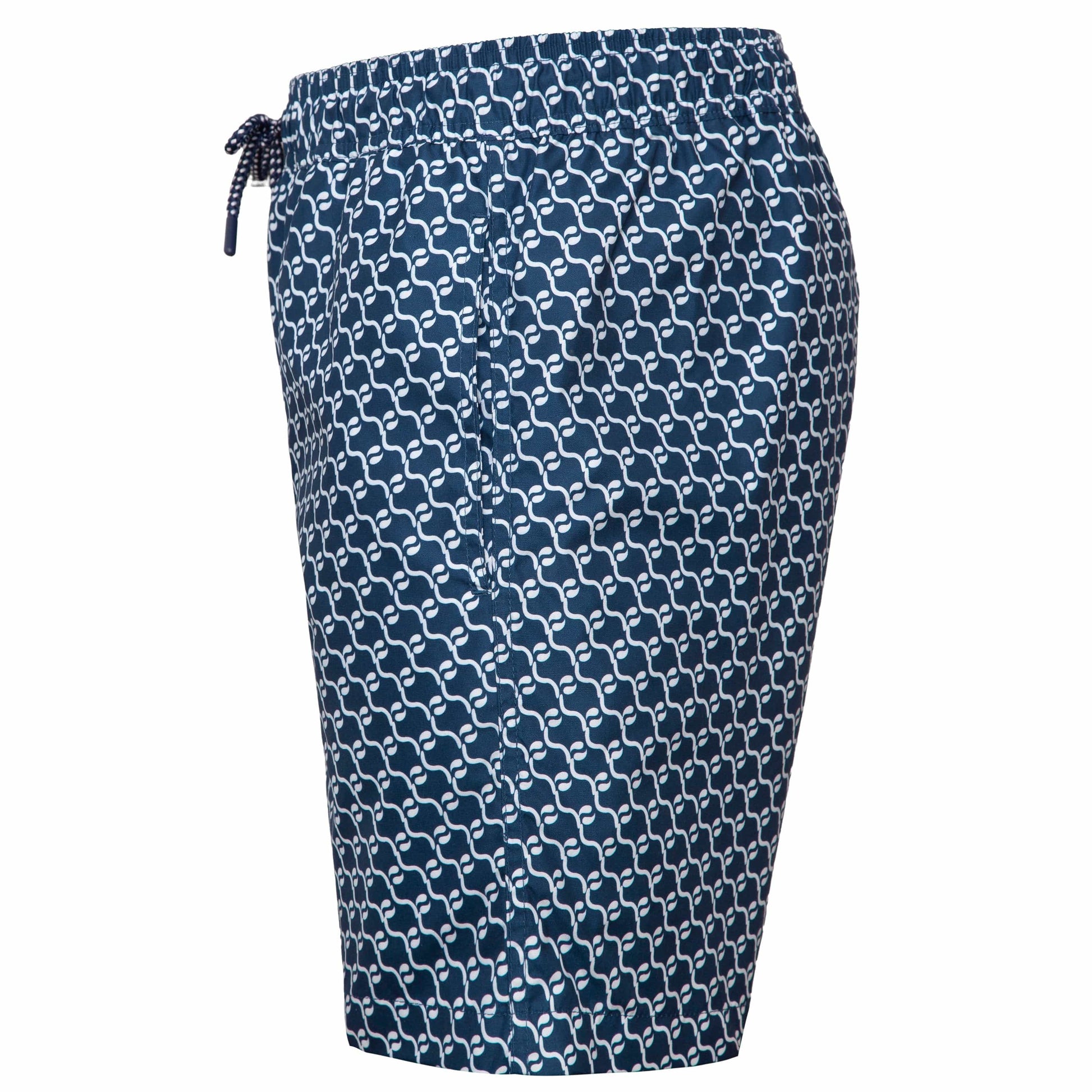 Rokka&Rolla Men's Swim Trunks with Compression Liner 7" Bathing Suit Quick Dry Board Shorts - Navy Print Rokka&Rolla