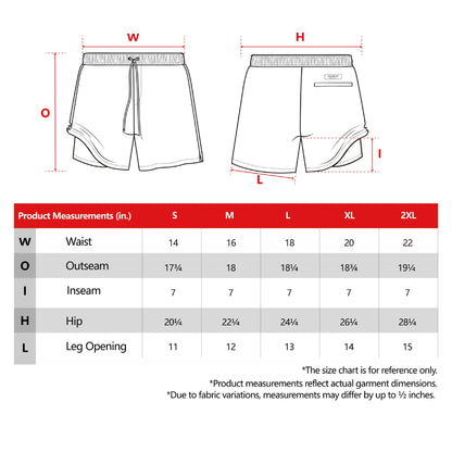 Rokka&Rolla Men's Swim Trunks with Compression Liner 7" Bathing Suit Quick Dry Board Shorts - Navy Print Swimwear Rokka&Rolla
