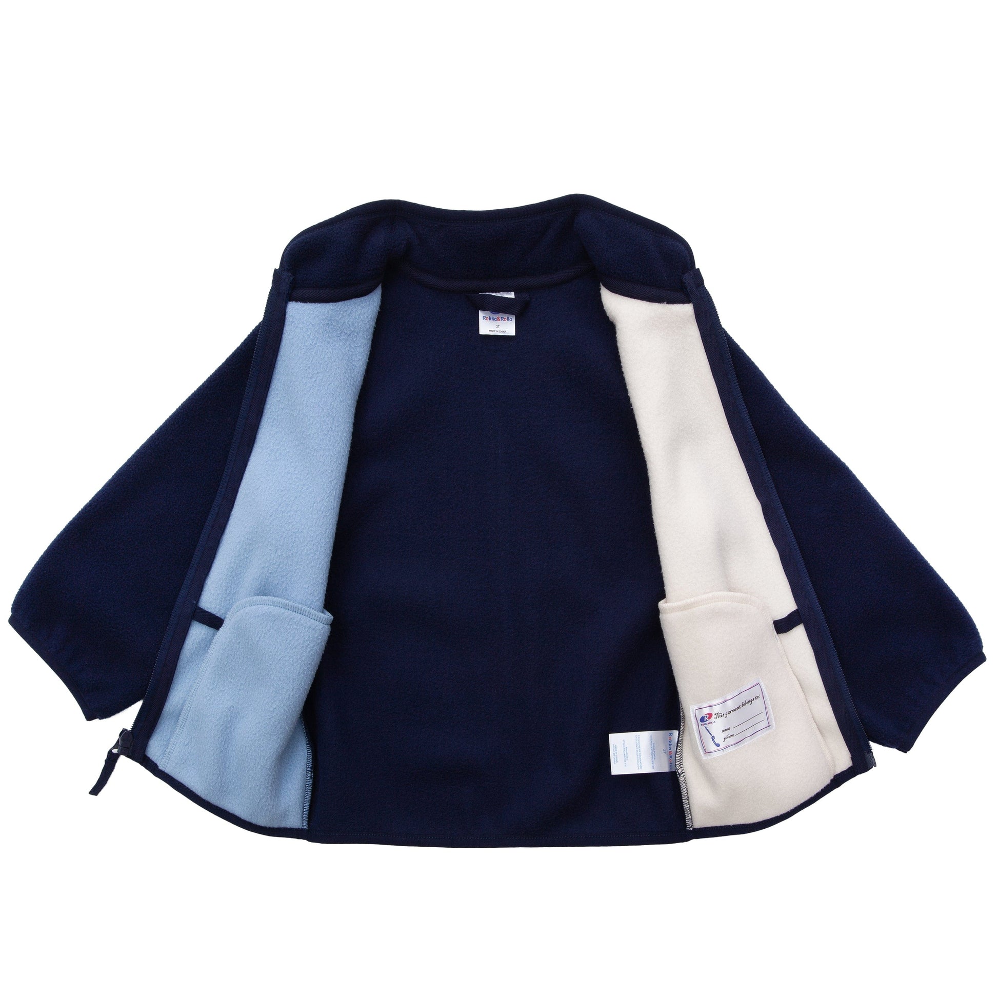 Rokka & Rolla Toddler Fleece Jacket with Stand-Up Collar Rokka&Rolla