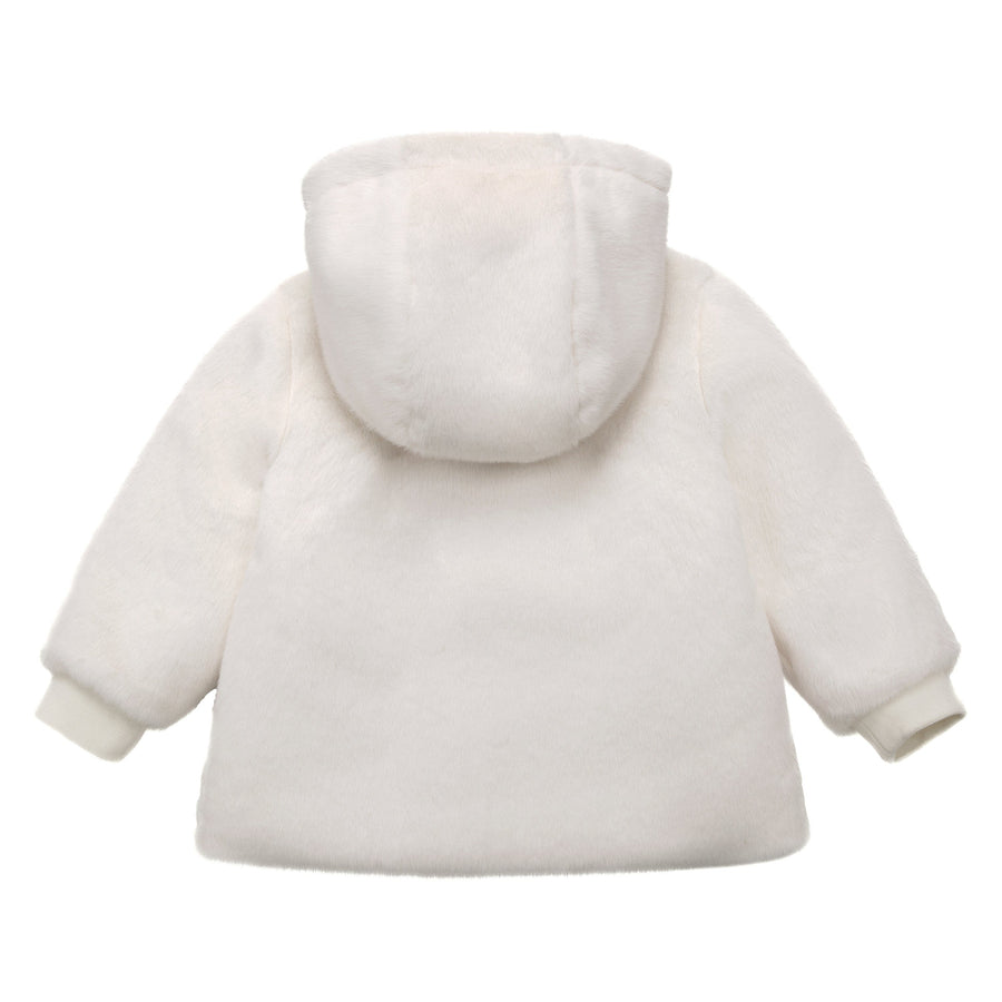 Rokka&Rolla Toddler Girls' Fuzzy Mini Fur Jacket Winter Puffer Coat (2T-5T) Coats & Jackets Rokka & Rolla