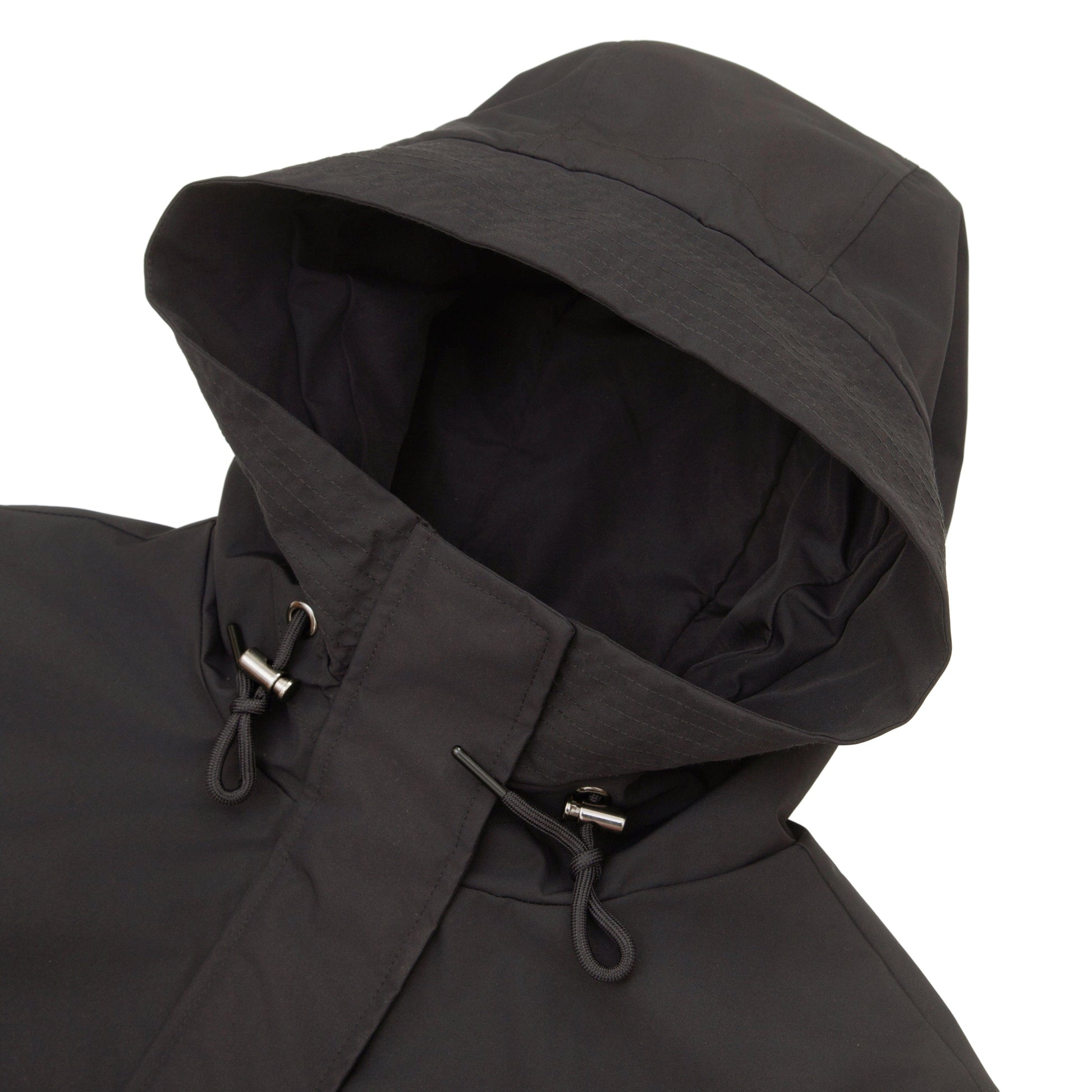 Rokka&Rolla Women's Water-Resistant Anorak Hooded Windbreaker Rain Jacket Transitional Trench Coat - Black Coats & Jackets Rokka&Rolla