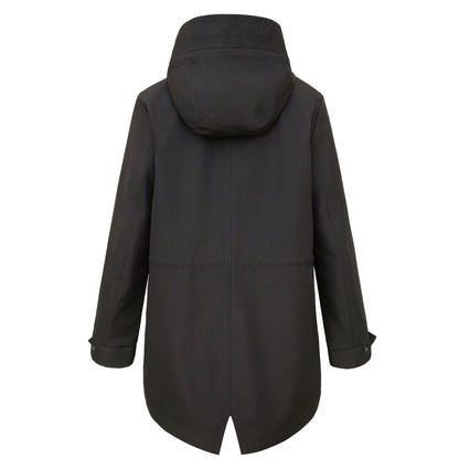 Rokka&Rolla Women's Water-Resistant Anorak Hooded Windbreaker Rain Jacket Transitional Trench Coat - Black Coats & Jackets Rokka&Rolla