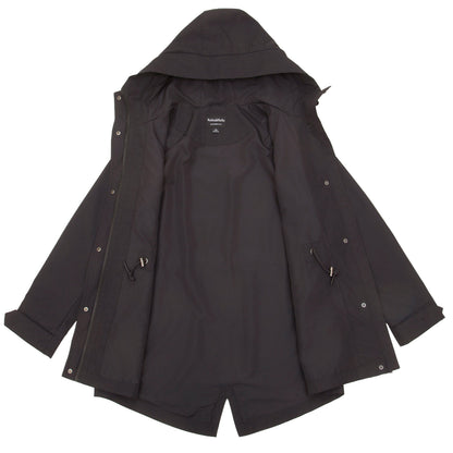 Rokka&Rolla Women's Water-Resistant Anorak Hooded Windbreaker Rain Jacket Transitional Trench Coat - Black Coats & Jackets Rokka&Rolla