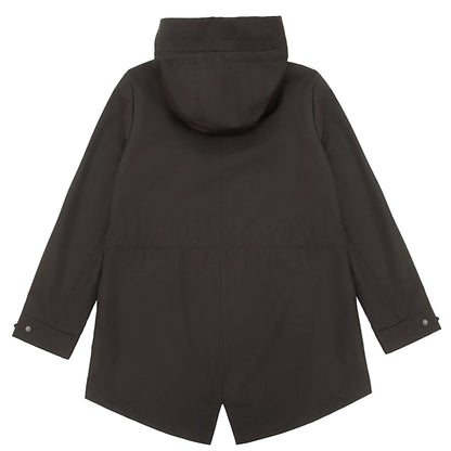 Rokka&Rolla Women's Water-Resistant Anorak Hooded Windbreaker Rain Jacket Transitional Trench Coat - Black Coats & Jackets Rokka&Rolla