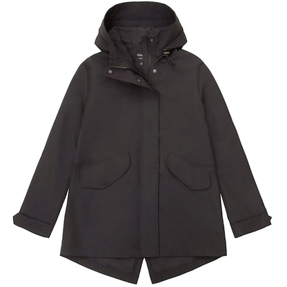 Rokka&Rolla Women's Water-Resistant Anorak Hooded Windbreaker Rain Jacket Transitional Trench Coat - Black Coats & Jackets Rokka&Rolla