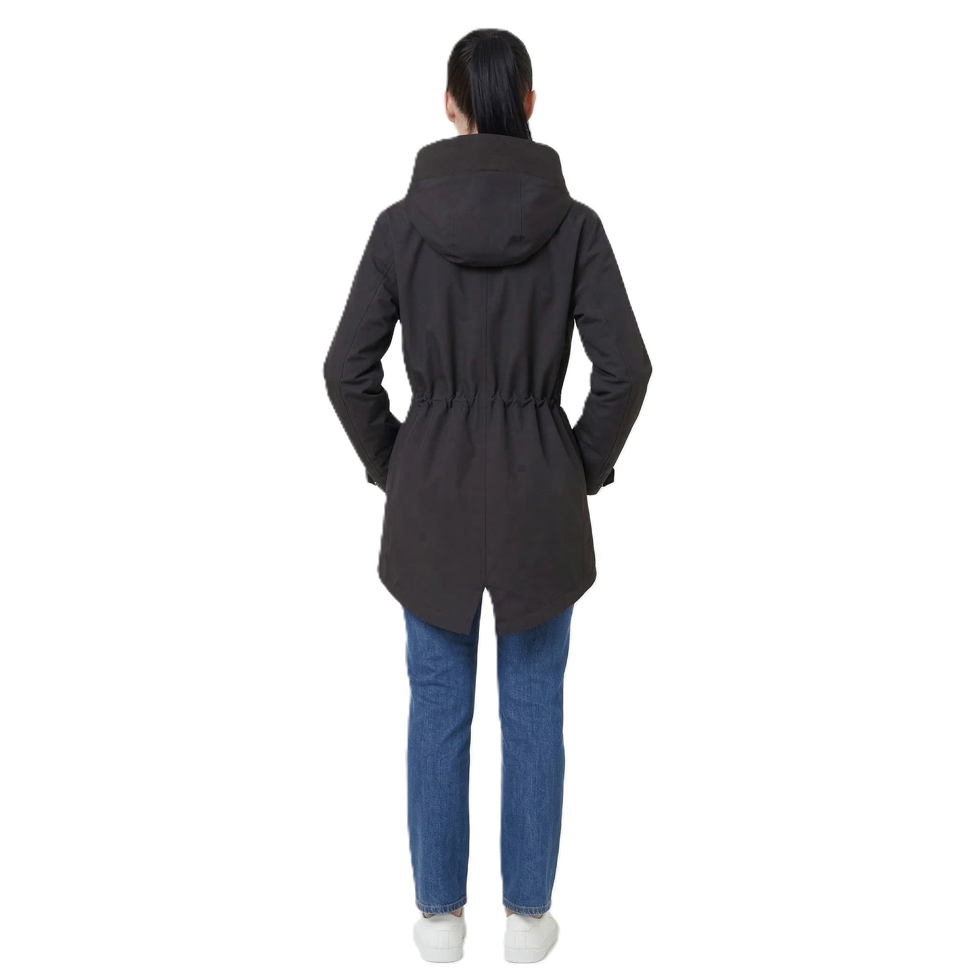 Rokka&Rolla Women's Water-Resistant Anorak Hooded Windbreaker Rain Jacket Transitional Trench Coat - Black Coats & Jackets Rokka&Rolla