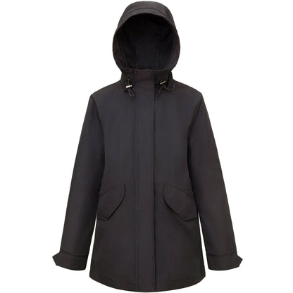 Rokka&Rolla Women's Water-Resistant Anorak Hooded Windbreaker Rain Jacket Transitional Trench Coat - Black Coats & Jackets S Rokka&Rolla