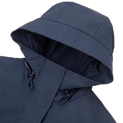 Rokka&Rolla Women's Water-Resistant Anorak Hooded Windbreaker Rain Jacket Transitional Trench Coat - Navy Coats & Jackets Rokka&Rolla