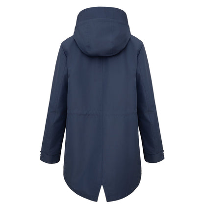 Rokka&Rolla Women's Water-Resistant Anorak Hooded Windbreaker Rain Jacket Transitional Trench Coat - Navy Coats & Jackets Rokka&Rolla