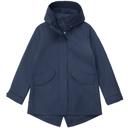 Rokka&Rolla Women's Water-Resistant Anorak Hooded Windbreaker Rain Jacket Transitional Trench Coat - Navy Coats & Jackets Rokka&Rolla