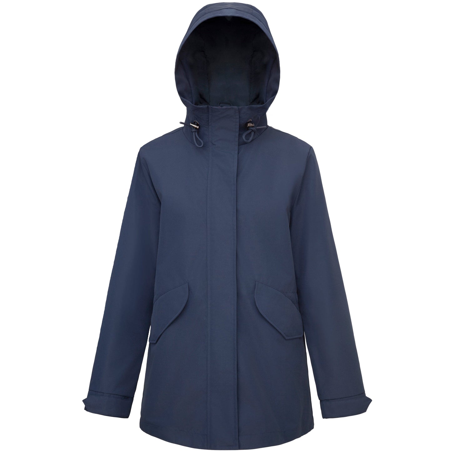 Rokka&Rolla Women's Water-Resistant Anorak Hooded Windbreaker Rain Jacket Transitional Trench Coat - Navy Coats & Jackets S Rokka&Rolla