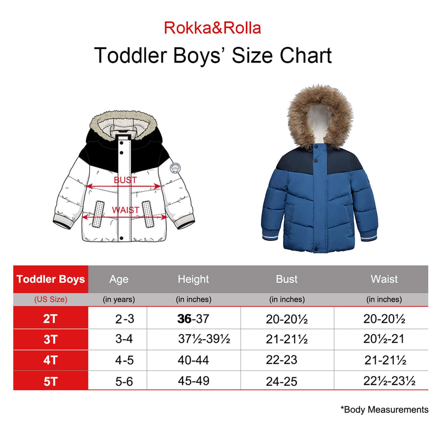 Toddler Boys' Heavy Coat Coats & Jackets Rokka & Rolla