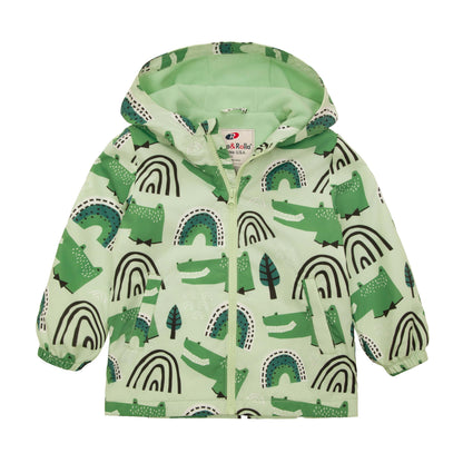 Toddler Boys' Outdoor Fleece Lined Cozy Light Windproof Jacket with Hood - Rokka&Rolla
