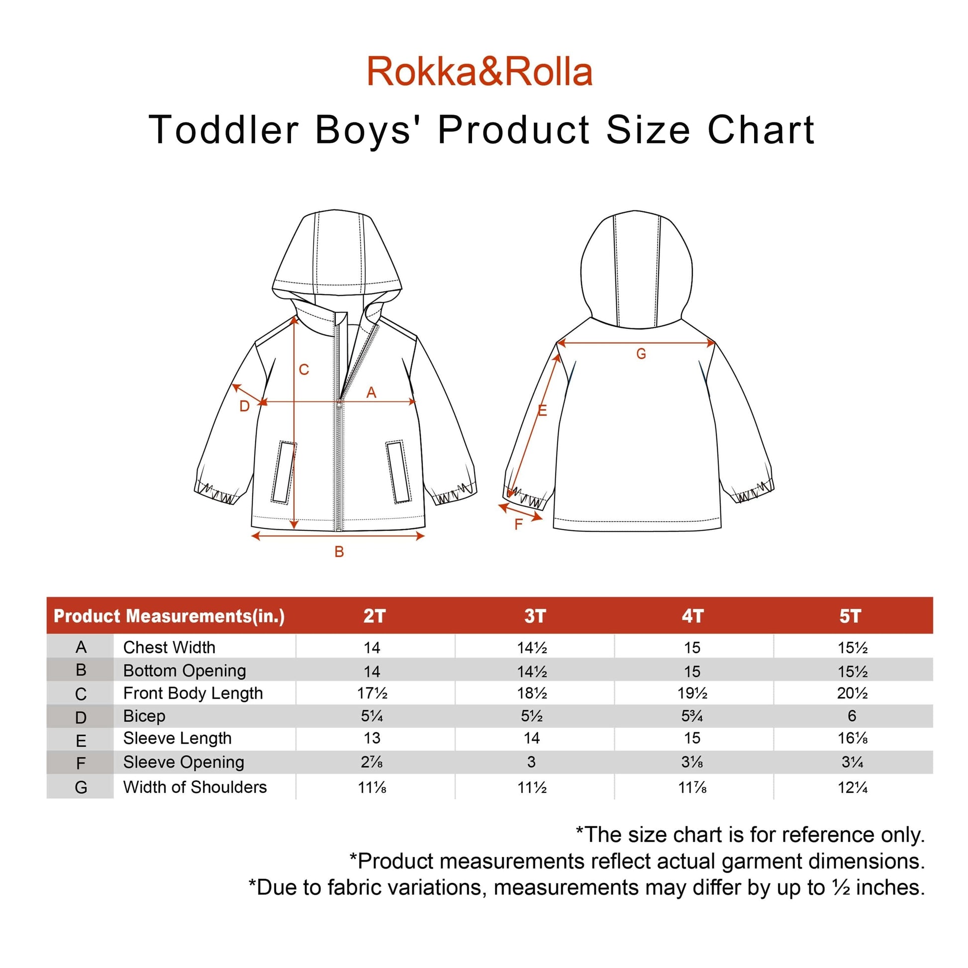 Toddler Boys' Outdoor Fleece Lined Cozy Light Windproof Jacket with Hood - Rokka&Rolla