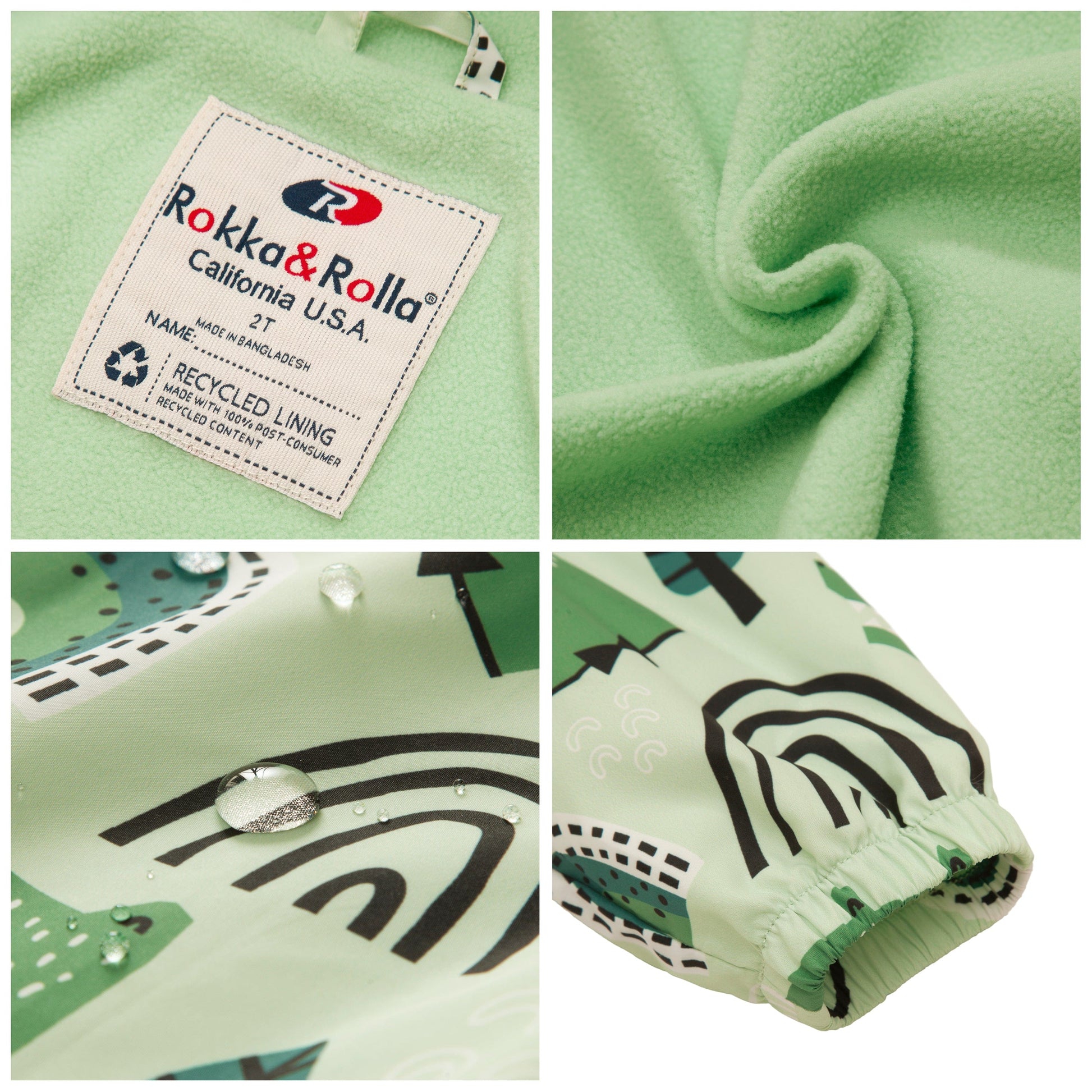 Toddler Boys' Outdoor Fleece Lined Cozy Light Windproof Jacket with Hood - Rokka&Rolla