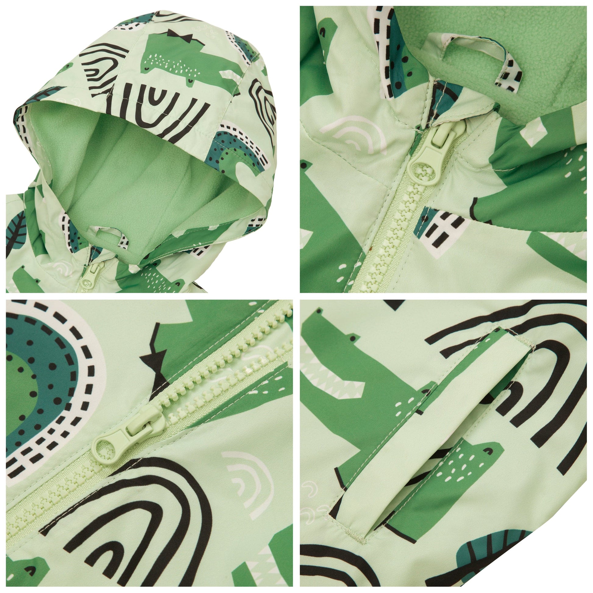 Toddler Boys' Outdoor Fleece Lined Cozy Light Windproof Jacket with Hood - Rokka&Rolla