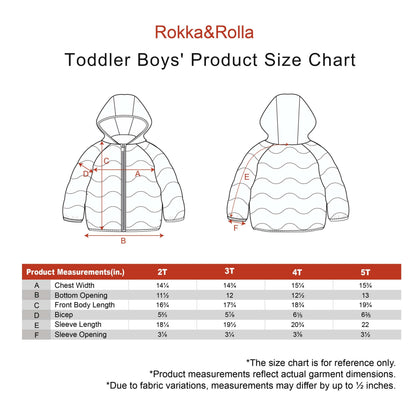 Toddler Boys' Reversible Lightweight Hooded Puffer Jacket - Blue/Navy Baby & Toddler Outerwear Rokka&Rolla