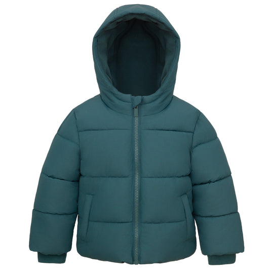 Toddler Boys' Water-Resistant Fleece Lined Ripstop Puffer Jacket Forest Pine / 2T Rokka&Rolla