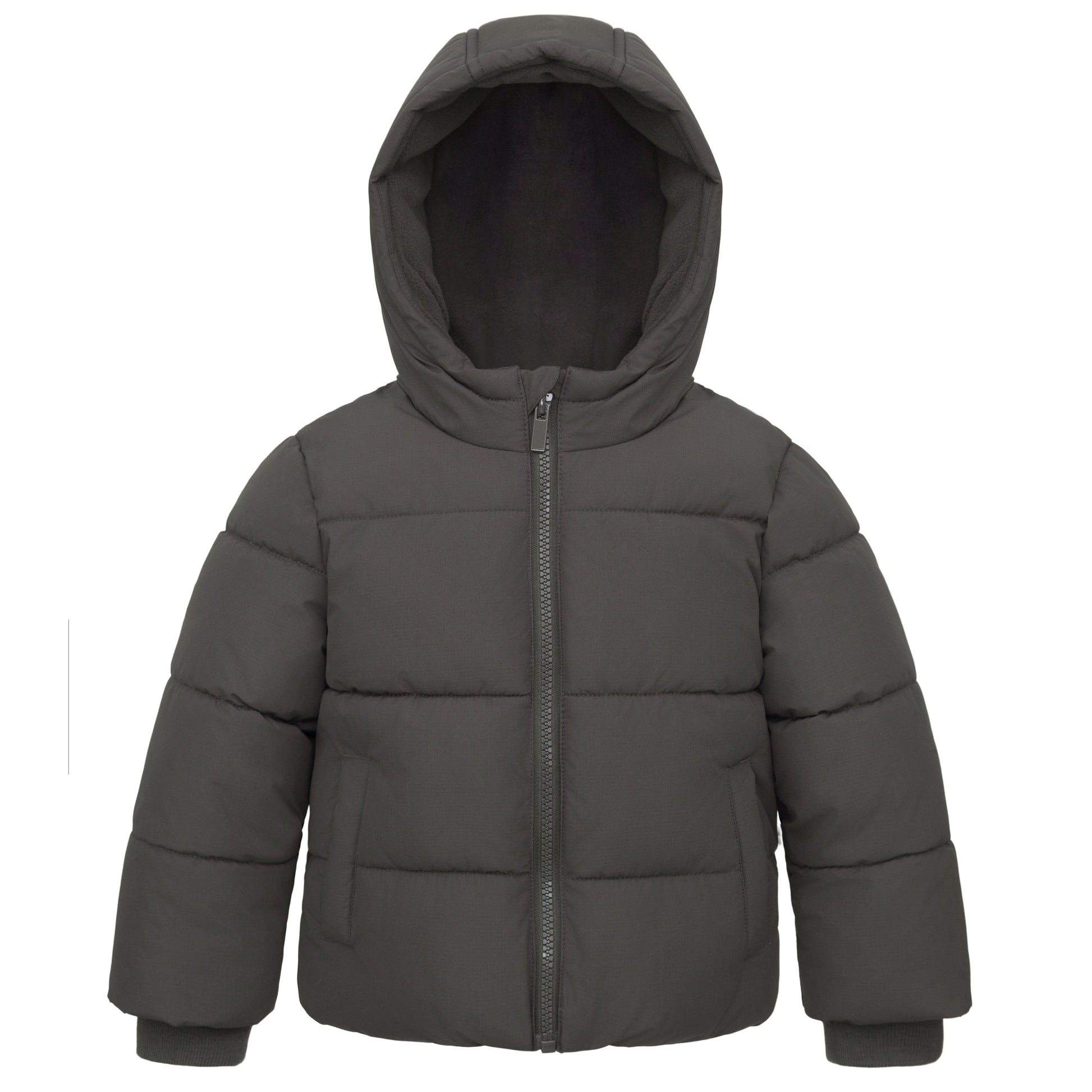 Toddler Boys' Water-Resistant Fleece Lined Ripstop Puffer Jacket Shadow Gray / 2T Rokka&Rolla