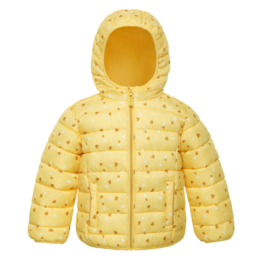 Toddler Girls' Lightweight Puffer Jacket Baby & Toddler Outerwear 18-24 Months / Yellow Heart Rokka & Rolla