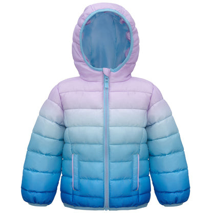 Toddler Girls' Lightweight Puffer Jacket Baby & Toddler Outerwear 2T / Glacier Mist Rokka & Rolla