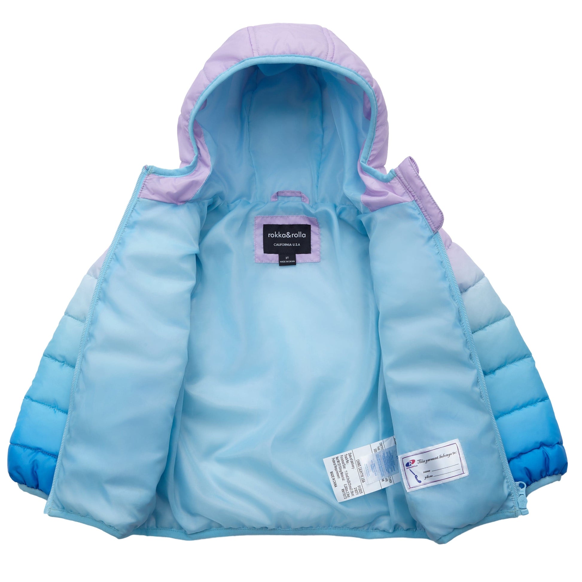 Toddler Girls' Lightweight Puffer Jacket Baby & Toddler Outerwear Rokka & Rolla