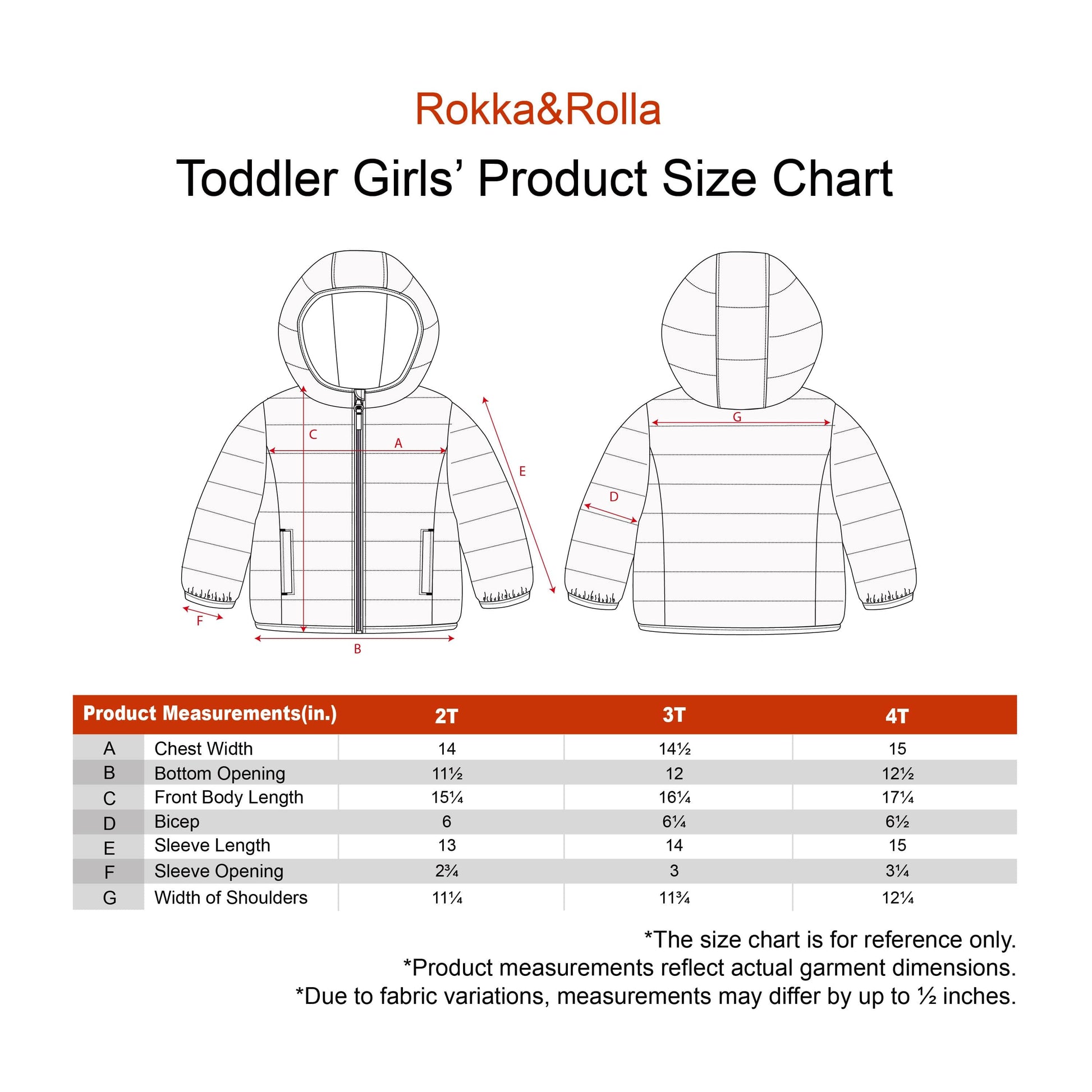 Toddler Girls' Lightweight Puffer Jacket Baby & Toddler Outerwear Rokka & Rolla