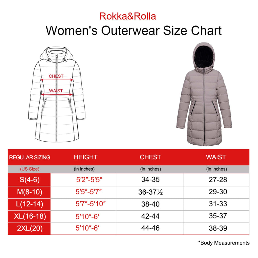 Women's Heavy Long Puffer Jacket Winter Coat Coats & Jackets Rokka & Rolla