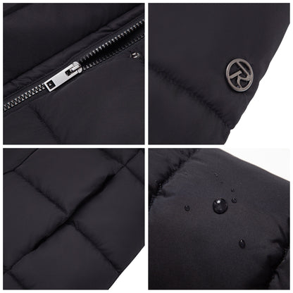 Women's Hooded Winter Long Coat Water Resistant Puffer Jacket Insulated Full Length Warm Outerwear - Black Coats & Jackets Rokka&Rolla